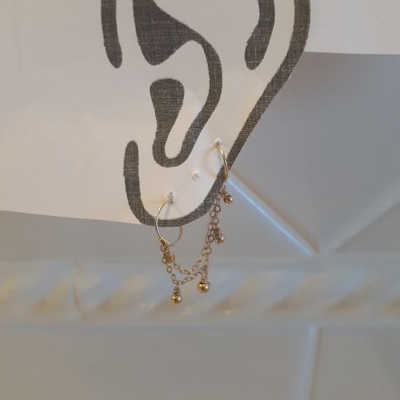 ❌SOLD❌ confirming today 925 and Gold Earrings for multiple pierced Ears - Picture 7 of 8